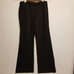 Talbots 16W Pants Heritage Black Stretch Elastic Waist Slacks Business Office